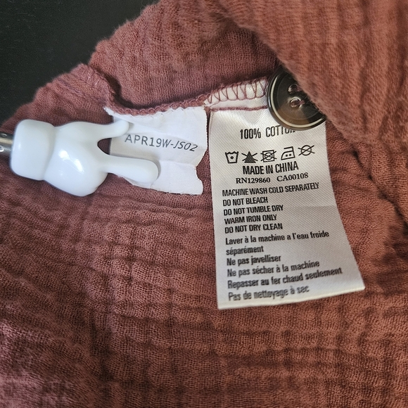 Rhythm. Camille Rust Brown Cotton Romper Size XL - Picture 10 of 10